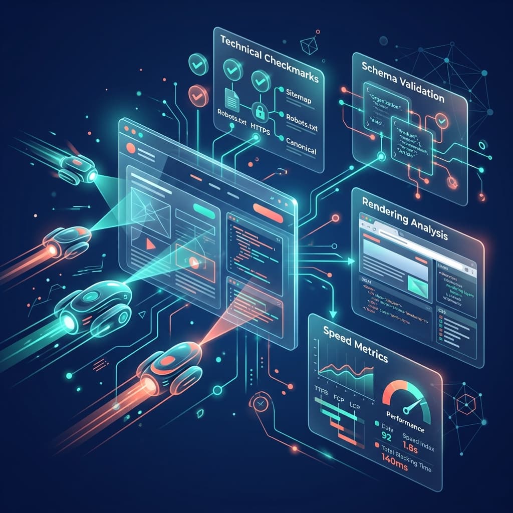 AI technical SEO audit